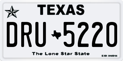TX license plate DRU5220
