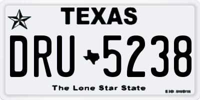 TX license plate DRU5238