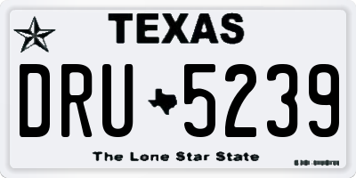 TX license plate DRU5239