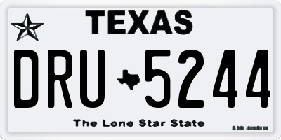 TX license plate DRU5244