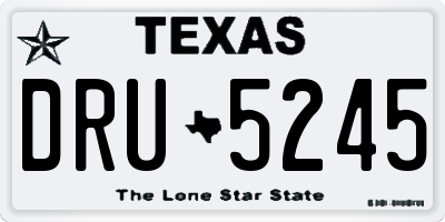 TX license plate DRU5245