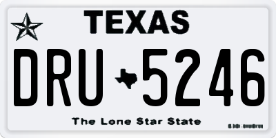 TX license plate DRU5246