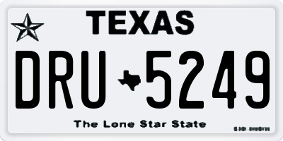TX license plate DRU5249