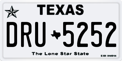 TX license plate DRU5252