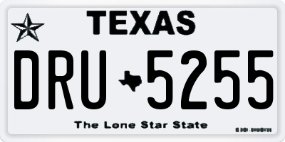 TX license plate DRU5255