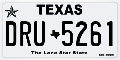 TX license plate DRU5261