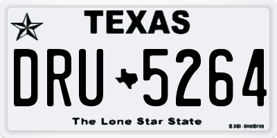 TX license plate DRU5264