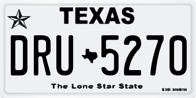 TX license plate DRU5270