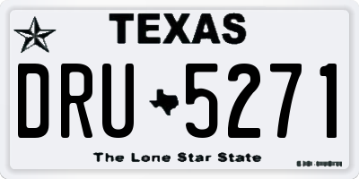 TX license plate DRU5271