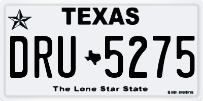 TX license plate DRU5275