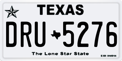 TX license plate DRU5276