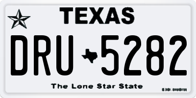TX license plate DRU5282