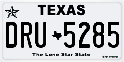 TX license plate DRU5285