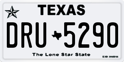 TX license plate DRU5290
