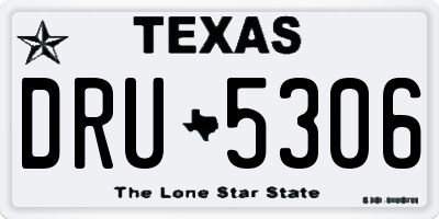 TX license plate DRU5306
