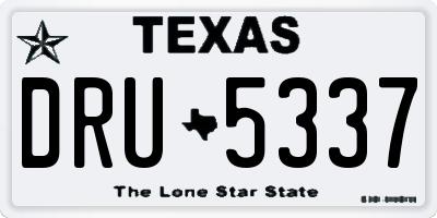 TX license plate DRU5337