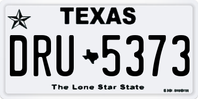 TX license plate DRU5373