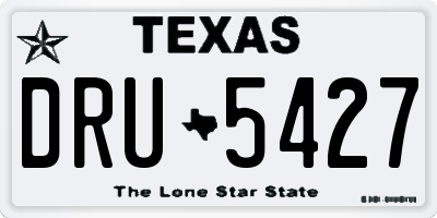 TX license plate DRU5427
