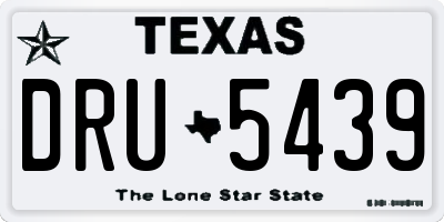 TX license plate DRU5439