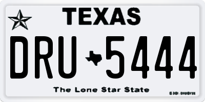 TX license plate DRU5444