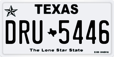 TX license plate DRU5446