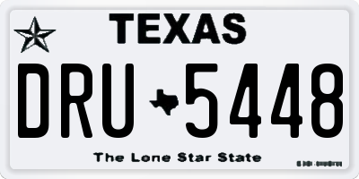 TX license plate DRU5448