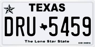 TX license plate DRU5459