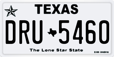 TX license plate DRU5460