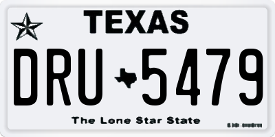 TX license plate DRU5479