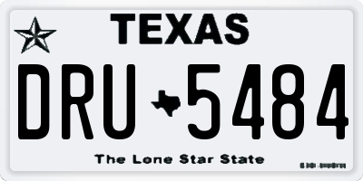 TX license plate DRU5484