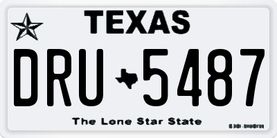 TX license plate DRU5487