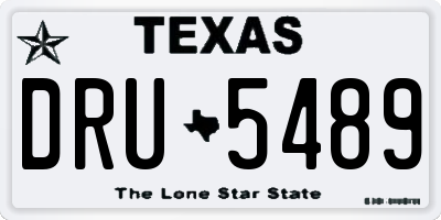 TX license plate DRU5489