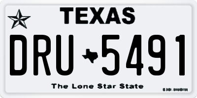 TX license plate DRU5491