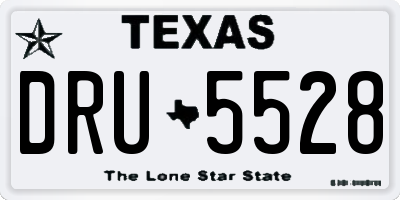 TX license plate DRU5528
