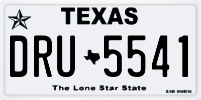 TX license plate DRU5541