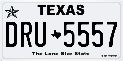 TX license plate DRU5557