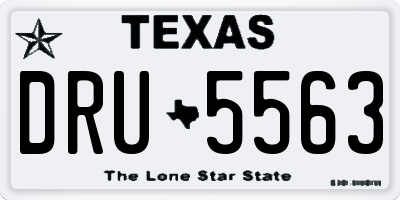 TX license plate DRU5563