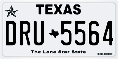 TX license plate DRU5564