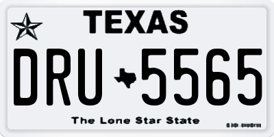 TX license plate DRU5565