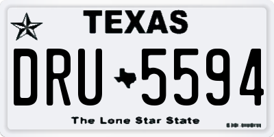 TX license plate DRU5594