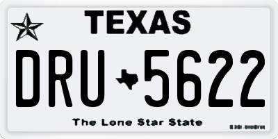 TX license plate DRU5622
