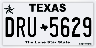 TX license plate DRU5629