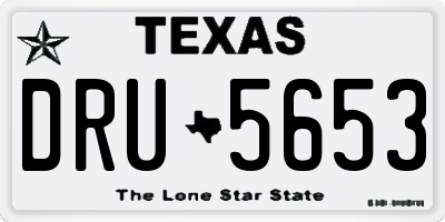 TX license plate DRU5653