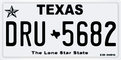 TX license plate DRU5682