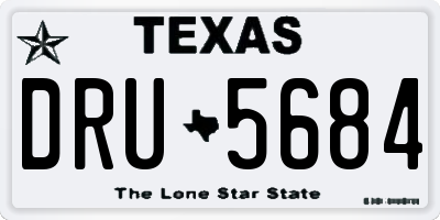 TX license plate DRU5684