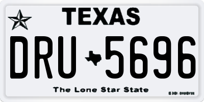 TX license plate DRU5696