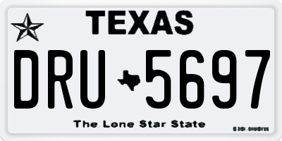 TX license plate DRU5697