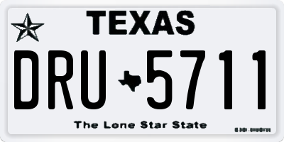 TX license plate DRU5711