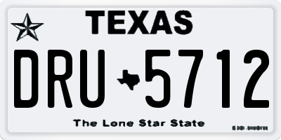 TX license plate DRU5712
