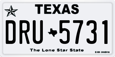 TX license plate DRU5731
